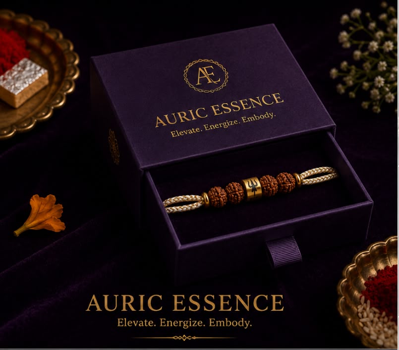 Pure Rudraksha & Trishul Rakhi