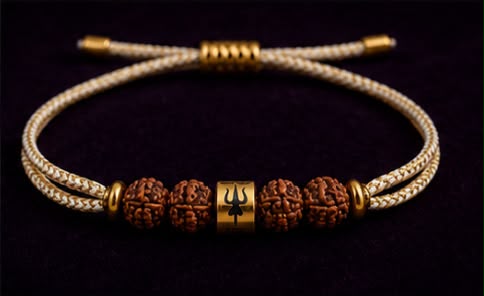 Pure Rudraksha & Trishul Rakhi