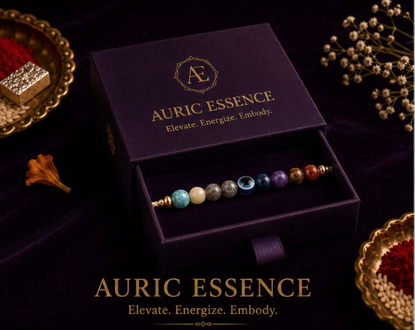 7-Chakra Natural Stone Rakhi
