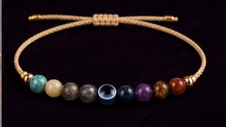 7-Chakra Natural Stone Rakhi