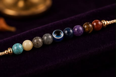 7-Chakra Natural Stone Rakhi